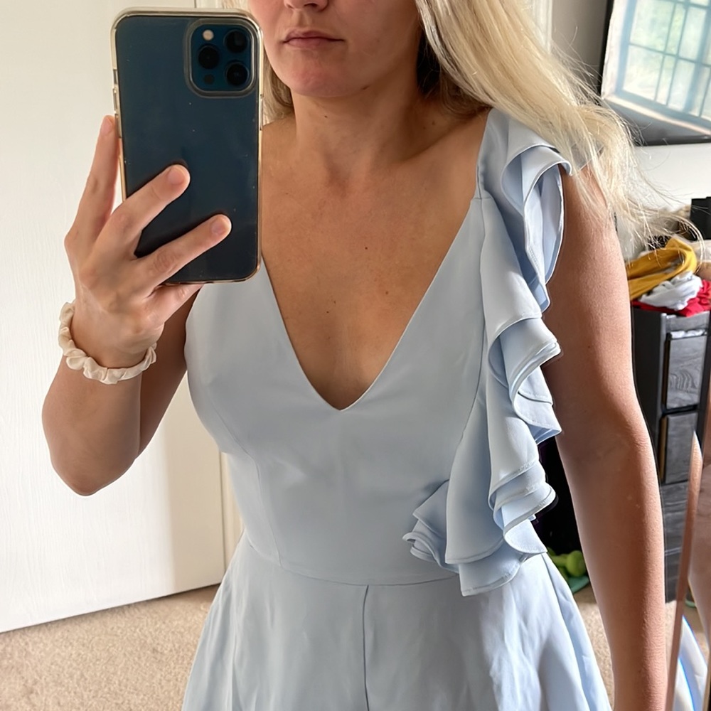 Pale Blue Mini Romper Size Small - Picture 3 of 9